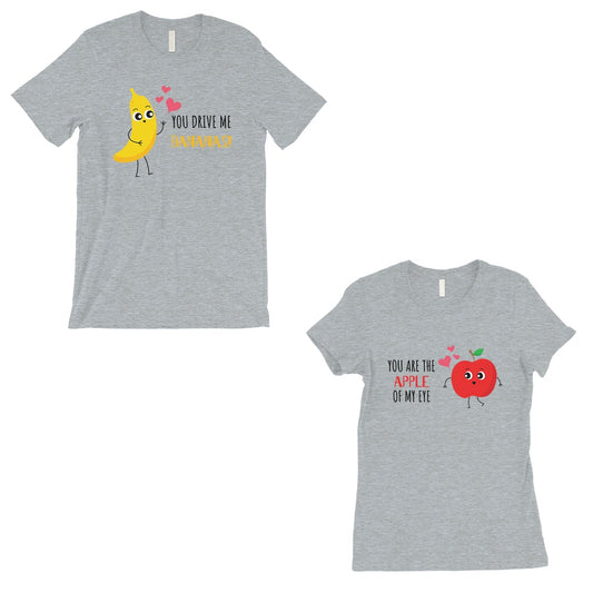 Drive Me Bananas Cute Matching Couple T-Shirts Cute Wedding Gifts Gray