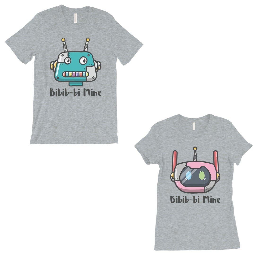 Bibib-bi Mine Couples Matching T-Shirts Grey Cute Anniversary Gift