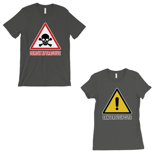 Attractive & Cute Matching T-Shirts Dark Gray Funny Newlywed Gifts