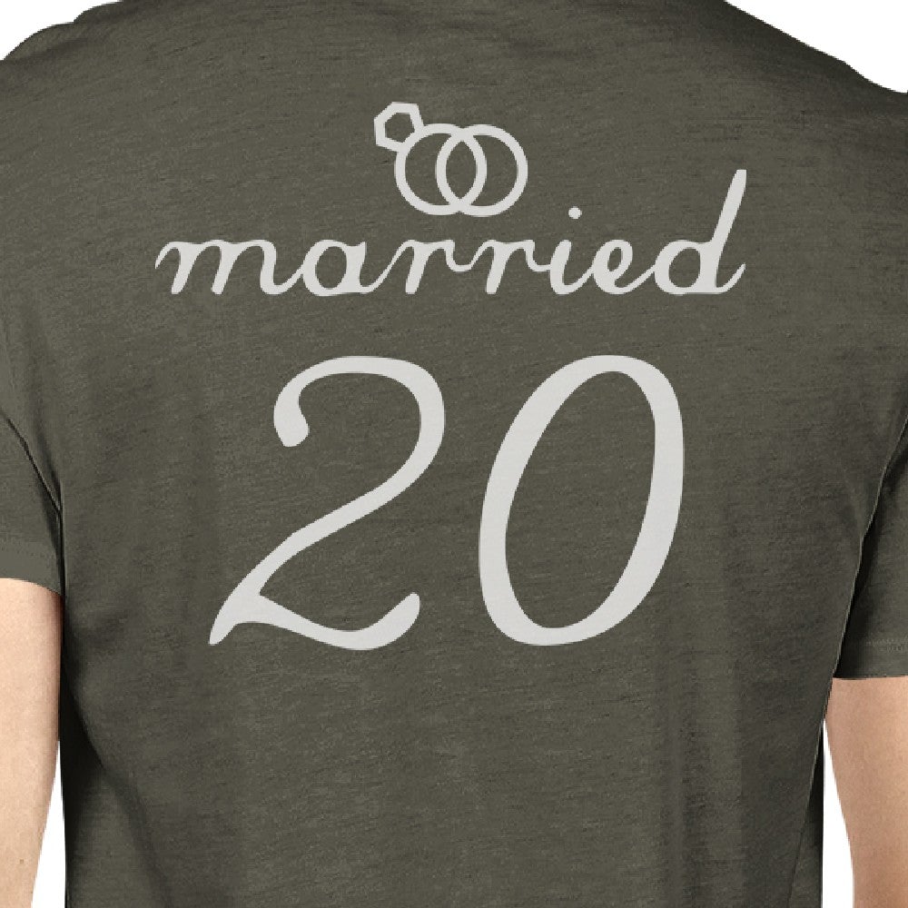 Married Since Custom Matching Couple Dark Grey Shirts