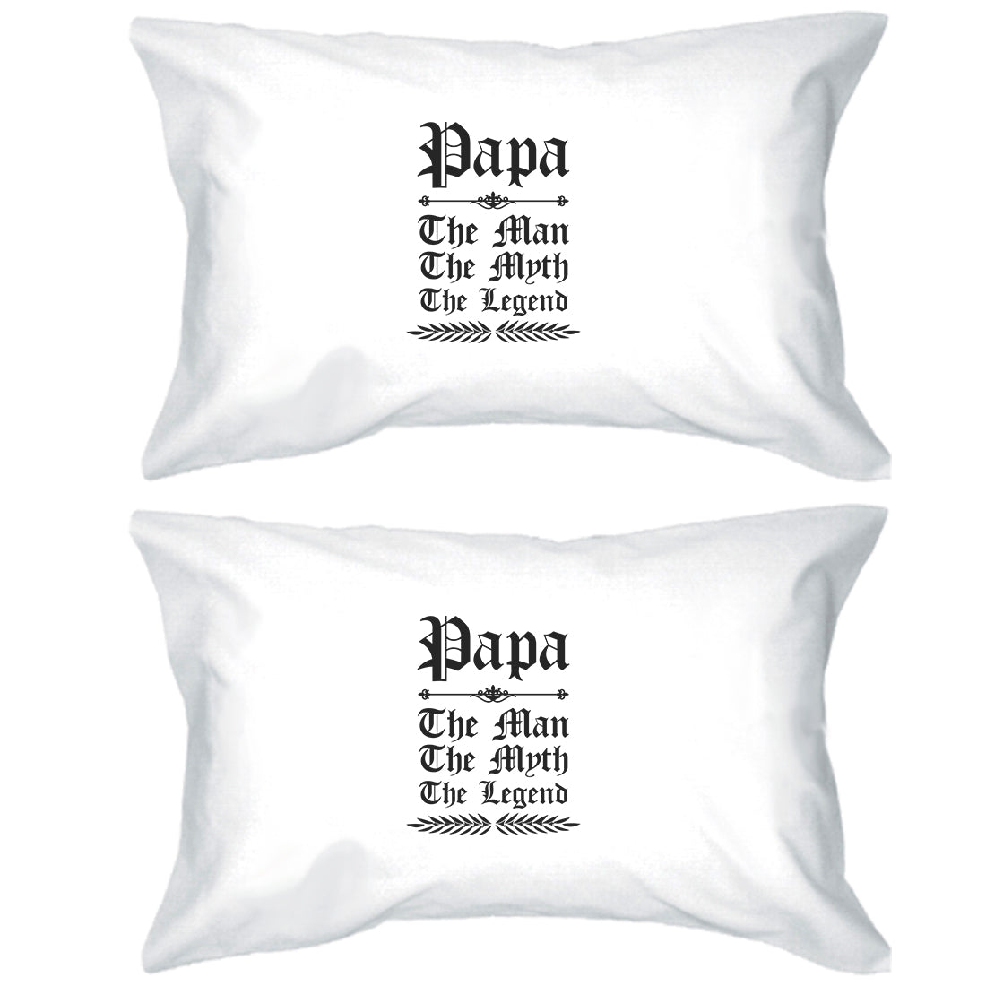 Vintage Gothic Papa Pillowcases Standard Size Lovely Pillow Covers White