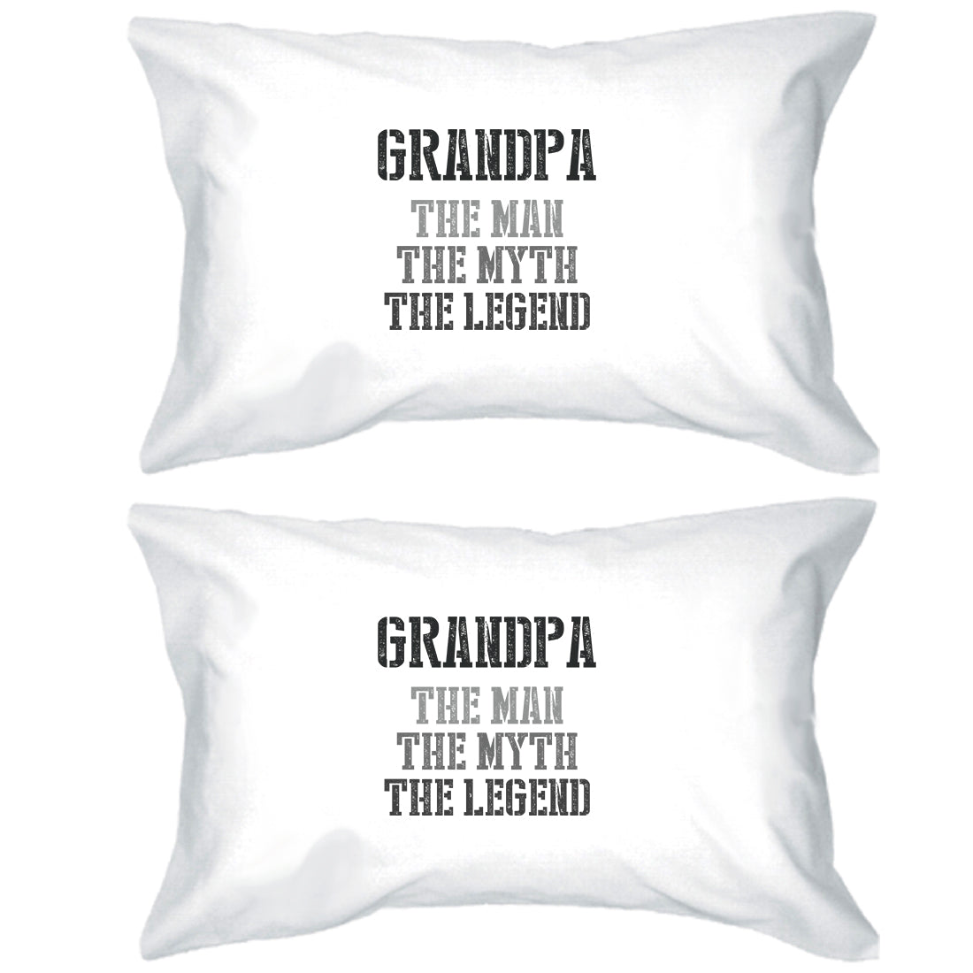 Legend Grandpa Pillowcases Standard Size Pillow Covers Family Gift White