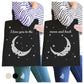 Moon And Back BFF Matching Canvas Bags Foldable Washable Reusable Black