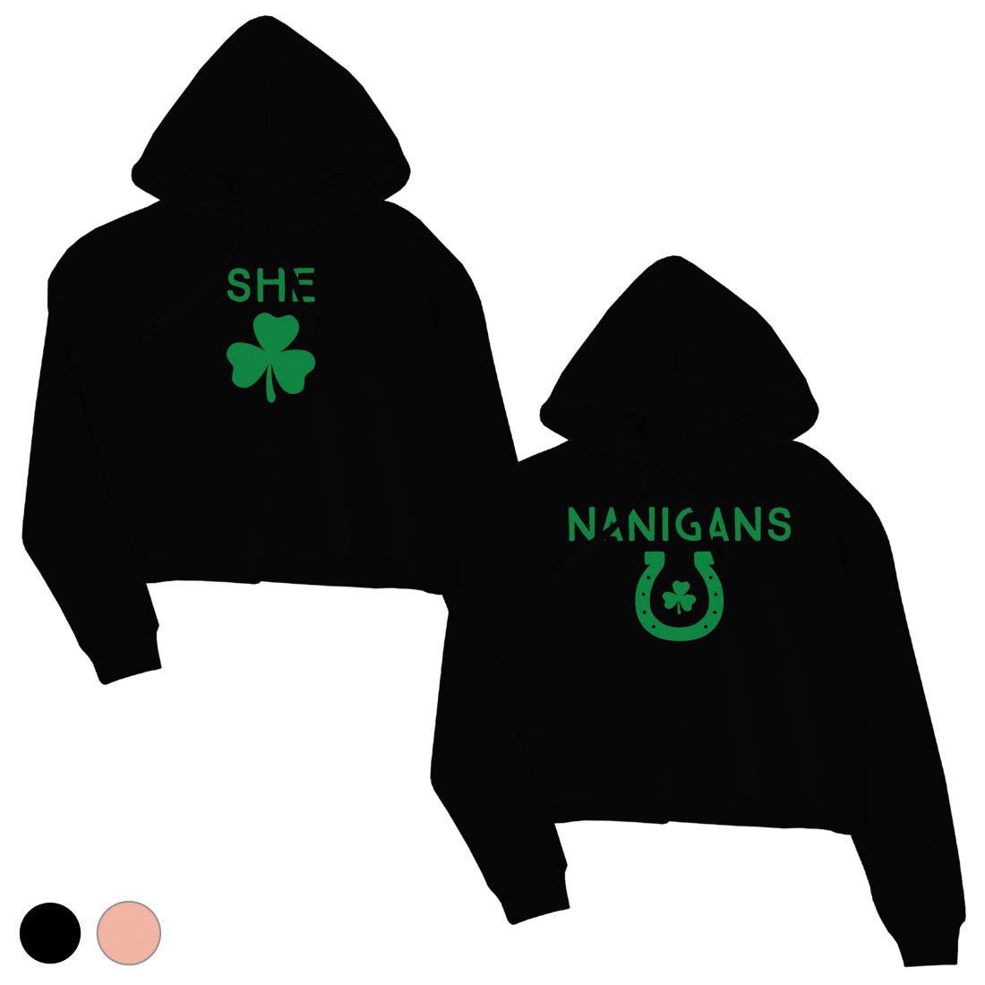 Shenanigans Funny St Patrick's Day Matching Sweatshirts BFF Gift Black