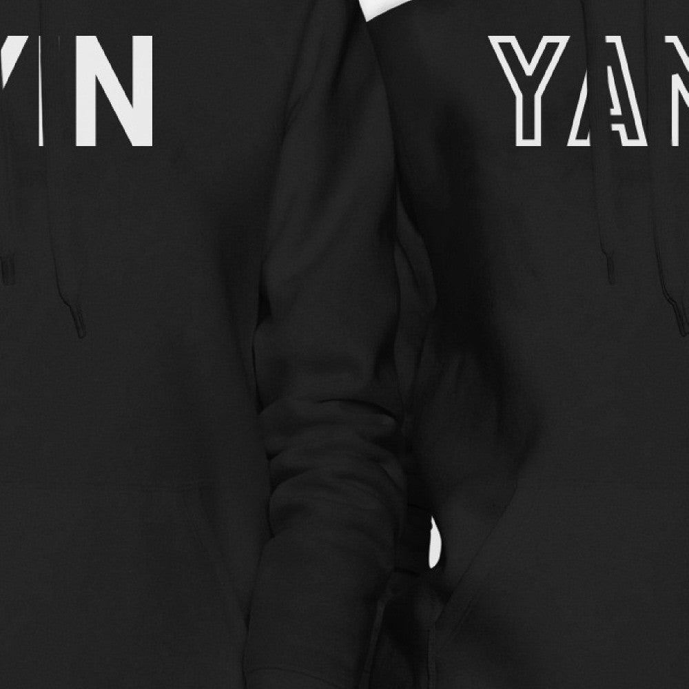 Ying And Yang BFF Hoodies Friendship Matching Hooded Sweatshirts Black