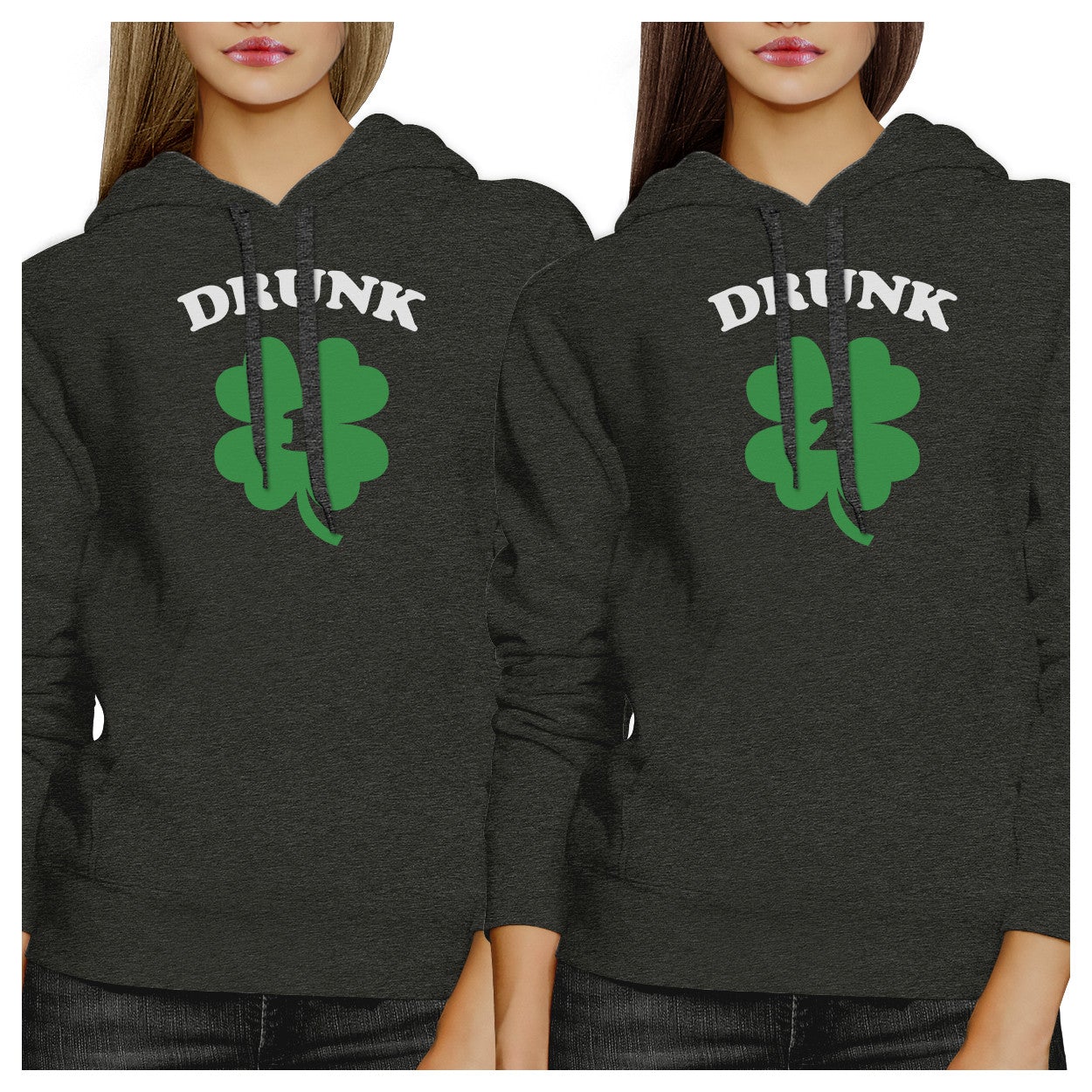 Drunk1 Drunk2 Best Friend Matching Hoodies Gift For St Patricks Day - 365 In Love