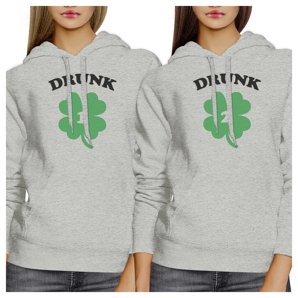 Drunk1 Drunk 2 Cute Bff Matching Hoodies Pullover Funny Gift Ideas - 365 In Love