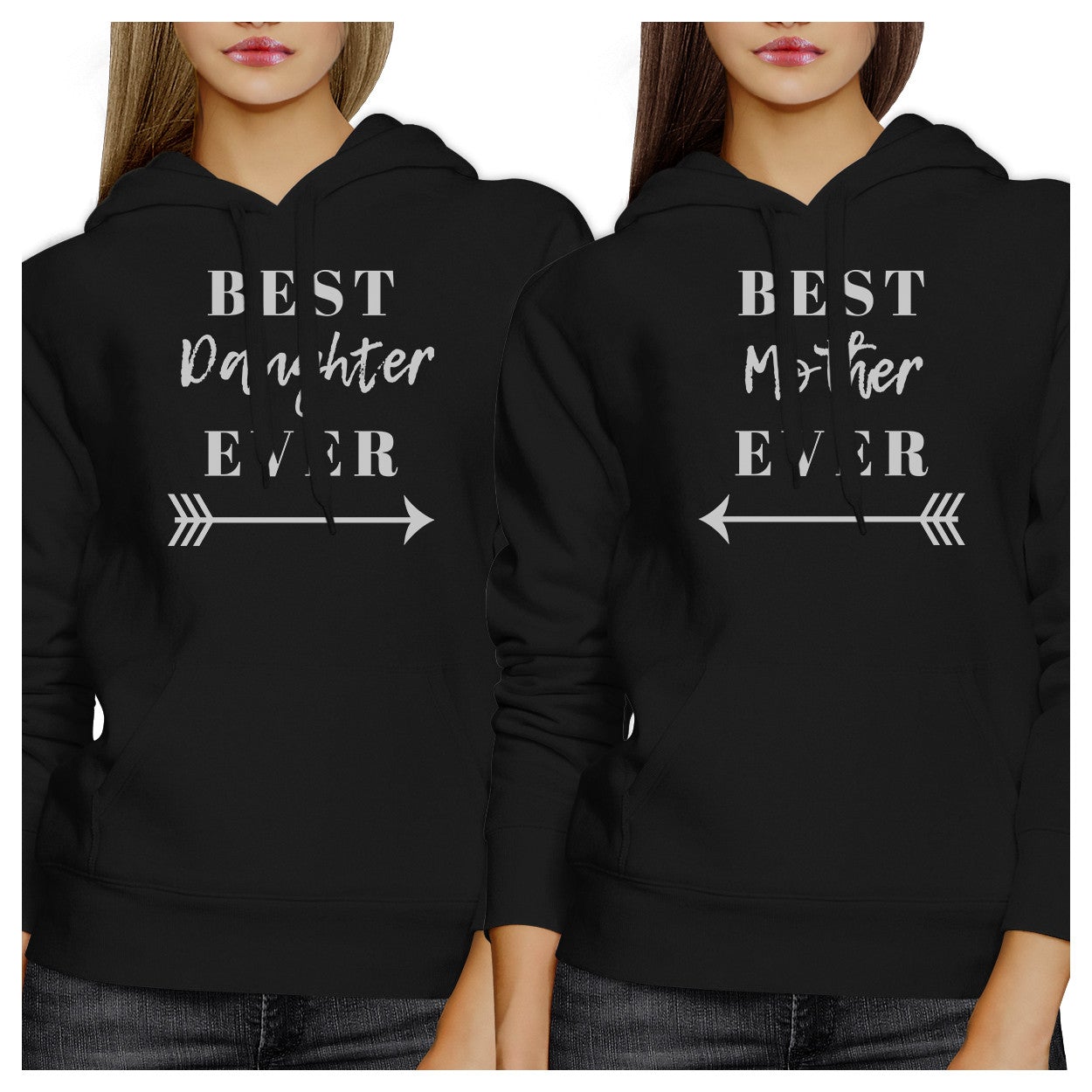 Best Daughter Mother Ever Black Mom And Daughter Couple Sweatshirts - 365 In Love