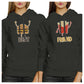 Hamburger And Fries BFF Pullover Hoodies Matching Gift Best Friends Gray