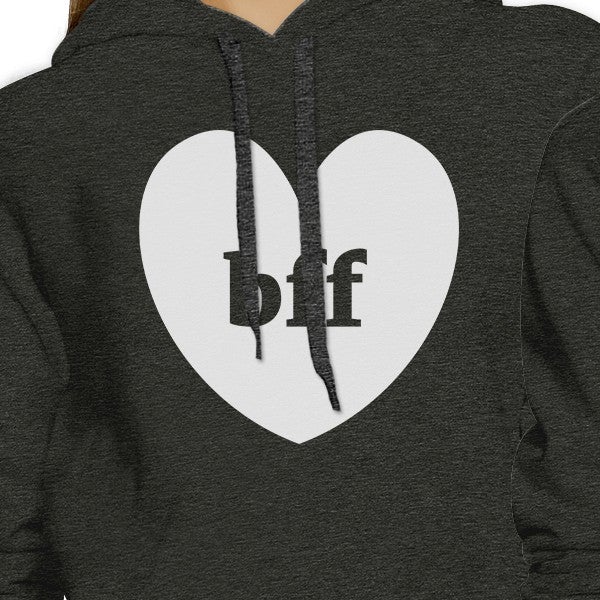 Bff Hearts BFF Matching Dark Grey Hoodies