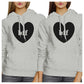 Bff Hearts BFF Matching Grey Hoodies
