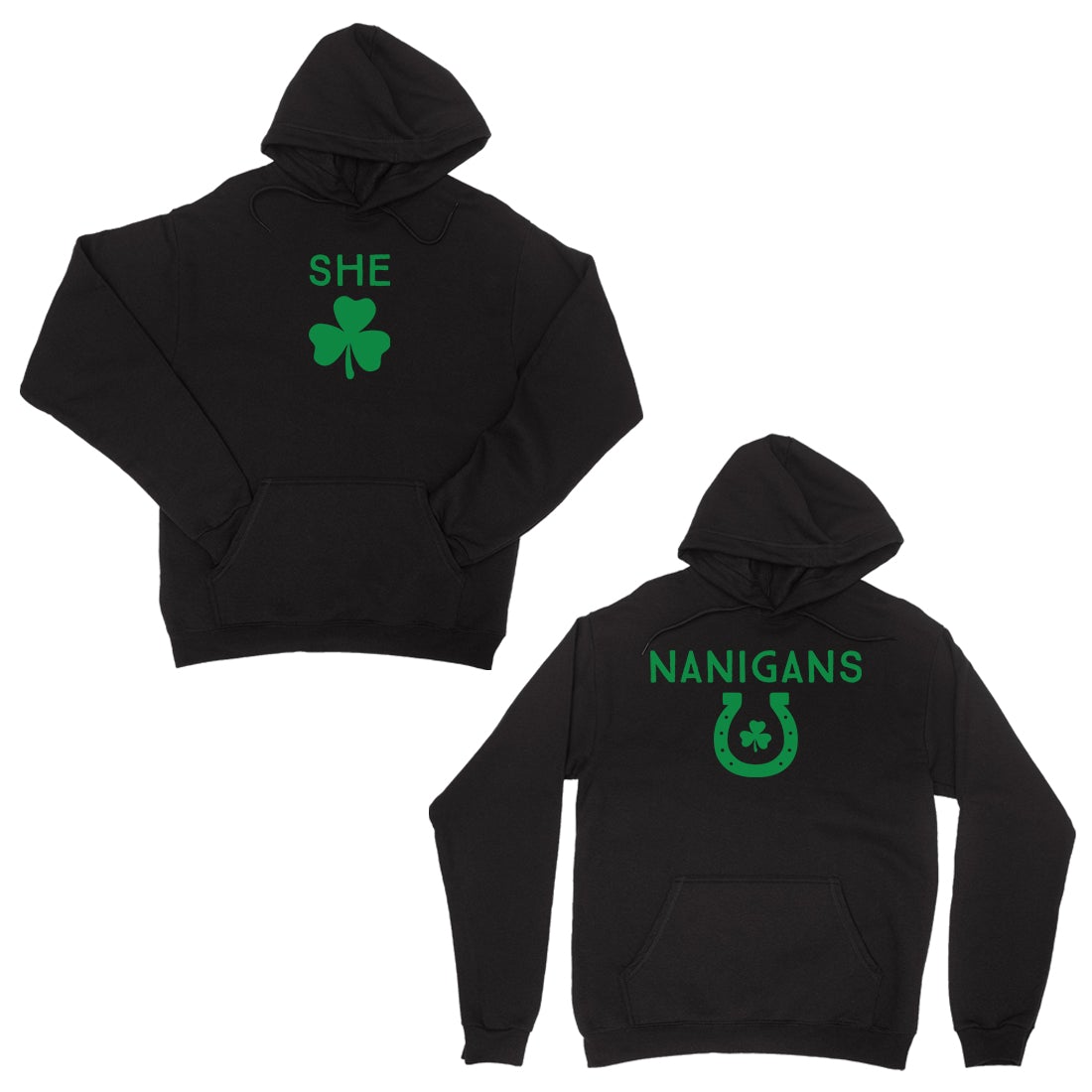 Shenanigans Matching Pullover Hoodies Black Funny Irish Friend Gift