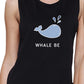 Whale Be Friend Forever BFF Matching Cute Summer Muscle Tee Shirt Black