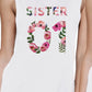 Sister 01 BFF Matching White Muscle Tops