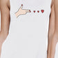 Gun Hands With Hearts BFF Matching White Muscle Tops