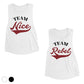 Team Nice Team Rebel BFF Matching Muscle Top Womens Christmas Gift White