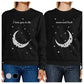 Moon And Back BFF Matching Sweatshirts Gift For Friends Birthday Black