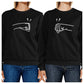 Fists Pound BFF Matching Black Sweatshirts