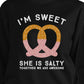 Sweet And Salty BFF Matching Black Sweatshirts