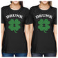 Drunk1 Drunk2 Women Black Funny Bff Marching Shirts St Patricks Day - 365 In Love