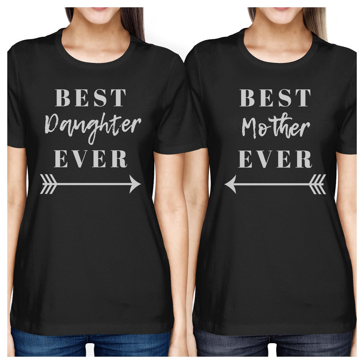Best Daughter & Mother Ever Black Mom Daughter Cute Matching Tops - 365 In Love
