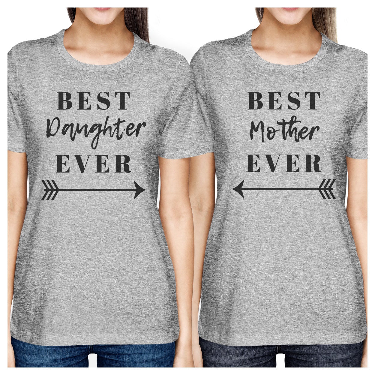Best Daughter & Mother Ever Gray Graphic Tops For Mom And Daughter - 365 In Love