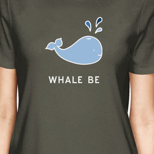 Whale Be Friend Forever BFF Matching Tee Lightweight Summer Top Gray