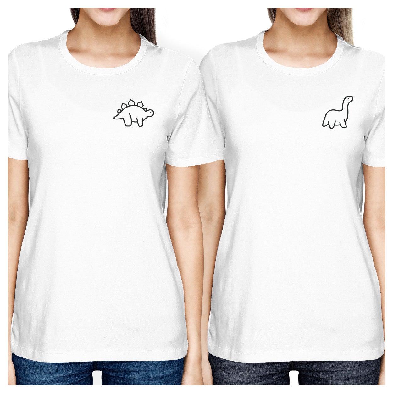 Dinosaurs BFF Matching White Shirts | 365 In Love – 365 In Love ...