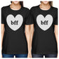 Bff Hearts BFF Matching Black Shirts