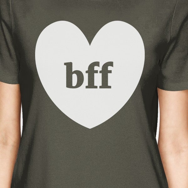 Bff Hearts BFF Matching Dark Grey Shirts