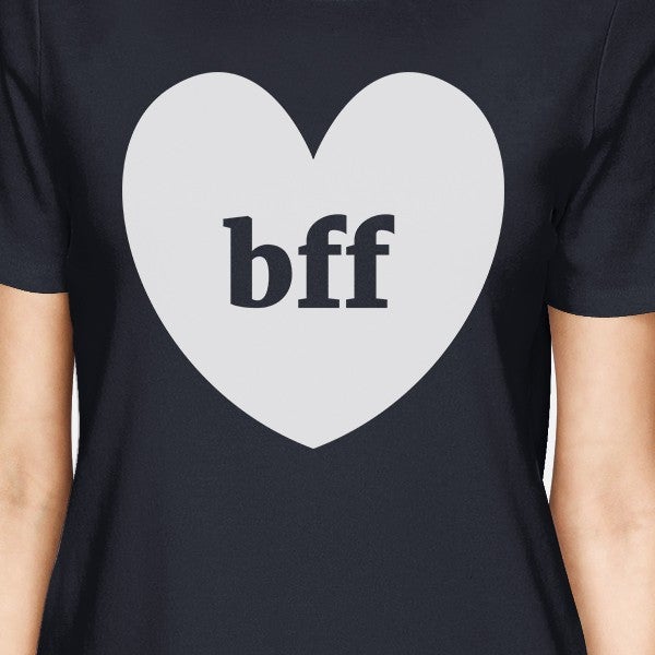 Bff Hearts BFF Matching Navy Shirts