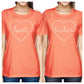 Best Babes BFF Matching Peach Shirts