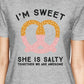 Sweet And Salty BFF Matching Grey Shirts