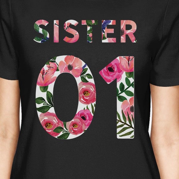 Sister 01 BFF Matching Black Shirts
