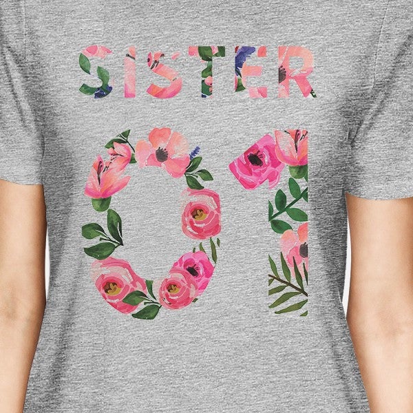 Sister 01 BFF Matching Grey Shirts