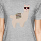 Llamas With Sunglasses BFF Matching Grey Shirts