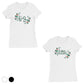 Big Little Floral BFF Matching Shirts Womens Flowery Lovely Gifts White