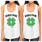 Drunk1 Drunk 2 Cute Bff Matching Tank Tops Pullover Funny Gift Idea - 365 In Love