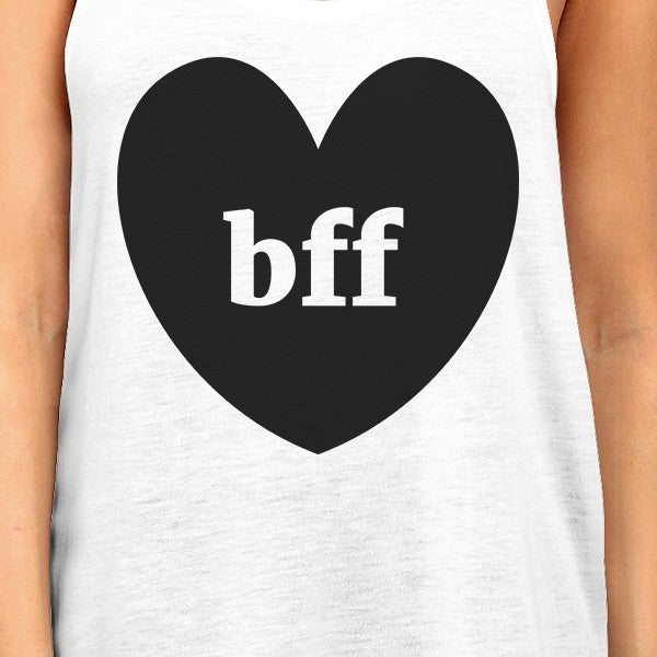 Bff Hearts BFF Matching White Tank Tops