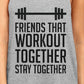 Friends That Workout Together BFF Matching Grey Tank Tops