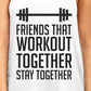 Friends That Workout Together BFF Matching White Tank Tops
