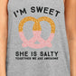 Sweet And Salty BFF Matching Grey Tank Tops