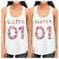 Sister 01 BFF Matching White Tank Tops