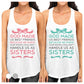 God Made Us Best Friend Gift Shirts Womens Cute Graphic Tank Tops White
