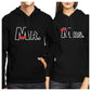 Mr And Mrs Ribbon Couple Hoodies His And Hers Wedding Gifts Black