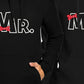 Mr And Mrs Ribbon Couple Hoodies His And Hers Wedding Gifts Black