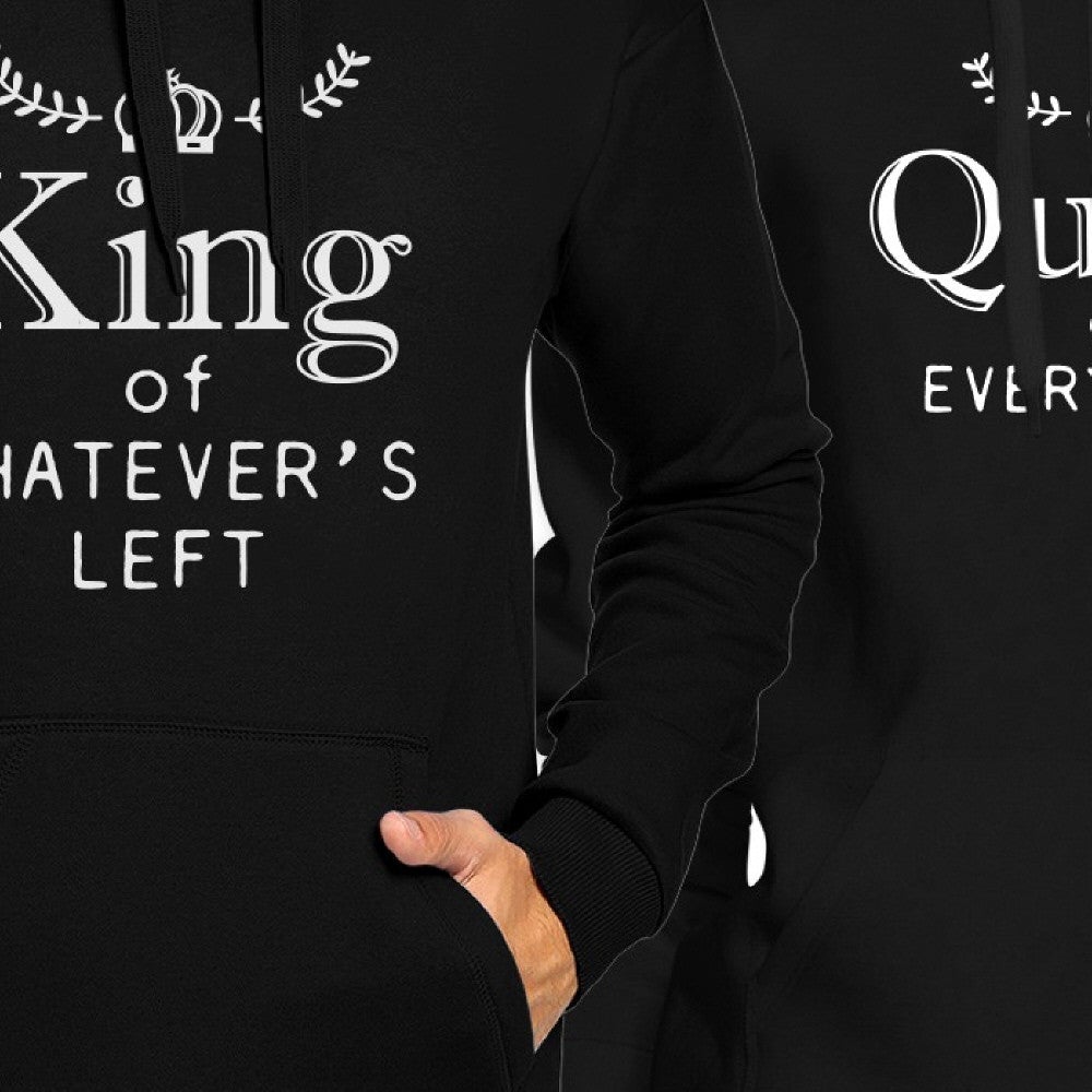 King And Queen Of Everything Couple Hoodies Anniversary Gifts Ideas Black