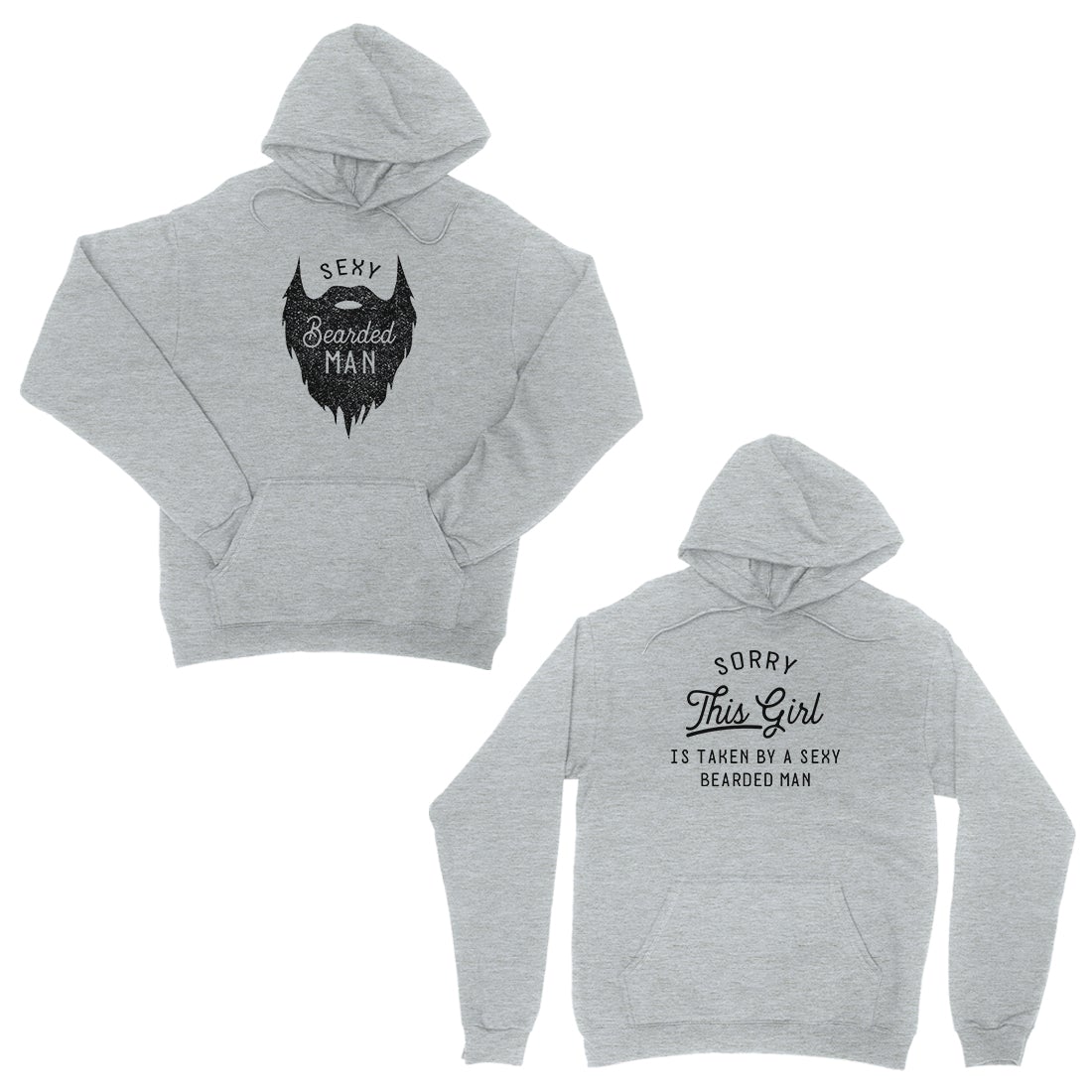 Taken By Sexy Bearded Man Grey Matching Hoodies For Anniversary