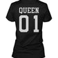King 01 And Queen 01 Back Print Couple Matching T-Shirts Valentine'S Day Gifts Ideas - 365 In Love