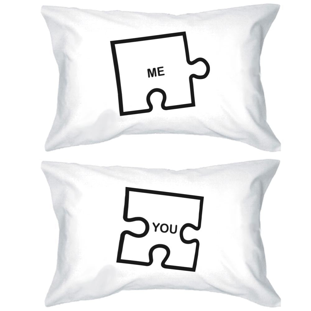 Funny Graphic Pillowcases Standard Size 20 X 31 - Puzzle Design Me And You - 365 In Love